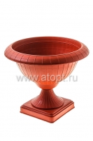 Вазон для цветов пластиковый 14 л 44*42 см коричневый Вазон №3 (07013) (Пятигорск)