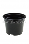 горшок для рассады пластиковый 11*8,5 см 500 мл круглый мягкий черный (АК)