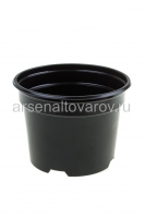 Горшок для рассады пластиковый 11*8,5 см 500 мл круглый мягкий черный (АК)