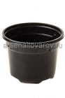 горшок для рассады пластиковый 9*6,8 см 270 мл круглый мягкий черный (АК)