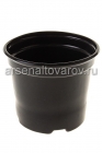горшок для рассады пластиковый 10*8,7 см 460 мл круглый мягкий черный (АК)