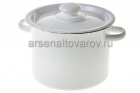 кастрюля эмалированная 3,5 л (С41612.3) белая (Сибирские товары)