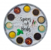 Поднос металлический 33 см круглый Специи и травы Италии (PD091) (Беларусь)