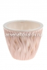 Кашпо для цветов пластиковое  1,6 л 16*13,5 см бежево-розовое Вдохновение (КШ-8645) (BMC) 