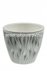 Кашпо для цветов пластиковое  1,6 л 16*13,5 см серый жемчуг Вдохновение (КШ-9666) (BMC) 