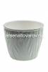 Кашпо для цветов пластиковое  3 л 18*15 см серый жемчуг Венеция (КШ-9647) (BMC) 