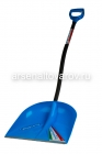 лопата для снега пластиковая Феличита Грация (390*410 мм) с планкой с алюминиевым черенком V-ручка (2271-ч) (ЦИ)