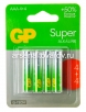 Батарейки GP Супер ААА (мизинчиковые) R03 1.5 V (блистер из  4 шт + 4 шт) (2672) 