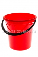 Ведро пластиковое 8 л для пищевых (04008) красное (Пятигорск)
