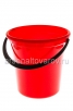 Ведро пластиковое  8 л для пищевых (04008) красное (Пятигорск) 