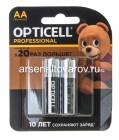 батарейки Оптисел Профессионал АА (пальчиковые) LR06 1.5 V (блистер из 2 шт) (5011)