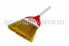 веник пластиковый с синтетической щетиной 15,5*40 см Золушка (ЭЛ146) красный (Эльфпласт)