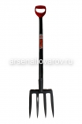 вилы копальные 4-х рогие стальные 170 мм с деревянным черенком V-ручка Финланд (2565) (ЦИ)