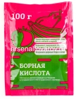 стимулятор плодообразования Борная кислота 100 гр пакет для увеличения урожайности (Лама Торф)