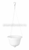 Кашпо подвесное на тросе пластиковое  4,5 л 27*19 см белое Грация (М9134) (Башкирия) 