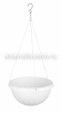 Кашпо подвесное на тросе пластиковое  8 л 32,5*17,5 см белое Джулия (М9132) (Башкирия) 