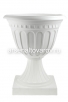 Вазон для цветов пластиковый 12 л 36,5*44 см белый Олимпия высокий (М9068) (Башкирия) 