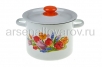 Кастрюля эмалированная  3,5 л (С1612.3*119) Тюльпаны (Сибирские товары)