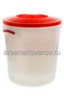 бак пластиковый 32 л для пищевых диаметр горла 355 мм с крышкой белый (Ижевск)