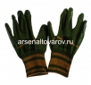 Перчатки рабочие нейлоновые с латексным покрытием (№777) хаки ромб (КНР) 