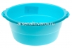 Таз пластиковый круглый  8 л с ручками ударопрочный голубой (Ижевск) 