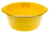 Таз пластиковый круглый  8 л с ручками ударопрочный желтый (Ижевск) 