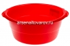 Таз пластиковый круглый  8 л с ручками ударопрочный красный (Ижевск) 