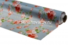 клеенка столовая нетканая основа Амарант рулон (20 м*1,37 м) Розы на сером (7316А)