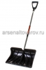 Лопата для снега пластиковая Буран (600*500 мм) с клепаной планкой с алюминиевым черенком V-ручка (100147) (Павлово) 