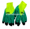 Перчатки рабочие нейлоновые с латексным покрытием (№555) салатовые (КНР) 