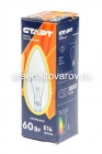 лампа накаливания 60 Вт Е14 (маленький цоколь) свеча 2800К теплый свет (Старт)