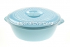 Контейнер для СВЧ пластиковый 1 л с клапаном (135) светло-голубой (Эльфпласт)