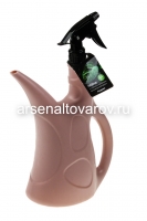 Лейка для комнатных растений пластиковая 1,5 л с опрыскивателем пудровая (Башкирия)