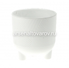 кашпо для цветов пластиковое 6,8 л 23*22 см с дренажным дном белое Елочка (А278) (Ар-Пласт)
