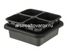 набор для рассады пластиковый (поддон 23,5*23,5 см + горшки 4 шт*600 мл) (АП 116) (Альт-Пласт)
