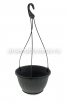 Кашпо подвесное пластиковое  4 л 25,5*18,5 см графит Нео (АП 1294) (Альт-Пласт) 