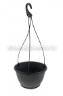 кашпо подвесное пластиковое 6 л 27*17 см графит Нео (АП 1300) (Альт-Пласт)