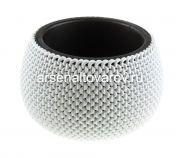 Кашпо для цветов пластиковое 2,3 л 24*16,1 см со вставкой белое Лейс (572) (Эльфпласт)