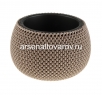 Кашпо подвесное пластиковое  2,3 л 24*16,1 см серо-коричневое Лейс (574) (Эльфпласт) 