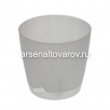 Кашпо для цветов пластиковое  1,5 л 14*13,5 см с поддоном прозрачное Блюз (КШ-9617) (BMC) 