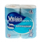 бумага туалетная со втулкой (уп из 4 шт) Вейро Домашняя двухслойная белая (Кострома)