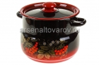 кастрюля эмалированная 5,5 л (С1917.38) Рябина красно-черная (Сибирские товары)