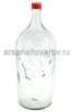 Бутылка стеклянная 7 л без крышки прозрачная (Россия) 