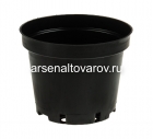 горшок для рассады пластиковый 19*15 см 3 л круглый литой (IC3) черный (Аминатрейд)