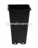 Горшок для рассады пластиковый 12*20 см 2 л прямоугольный литой (IRP2E) черный (Аминатрейд)