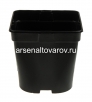 Горшок для рассады пластиковый 16,5*16 см 3 л квадратно-круглый литой (IPC3E) черный (Аминатрейд) 