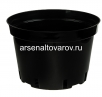 Горшок для рассады пластиковый 38*25 см 20 л круглый литой (IC20) черный (Аминатрейд) 