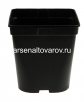 Горшок для рассады пластиковый 19*20 см 5 л квадратно-круглый литой (IPC5E) черный (Аминатрейд) 