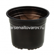 Горшок для рассады пластиковый 19*14,5 см 3 л круглый формованный (FC3) черный (Аминатрейд)