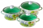 набор посуды эмалированный 3 предмета (2 л + 3 л + 4 л) Тоскана Экстра (Керчь)